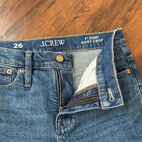 NWT J. CREW 9" Demi-Boot Crop Jean in Palmyra Wash - Picture 3 of 15